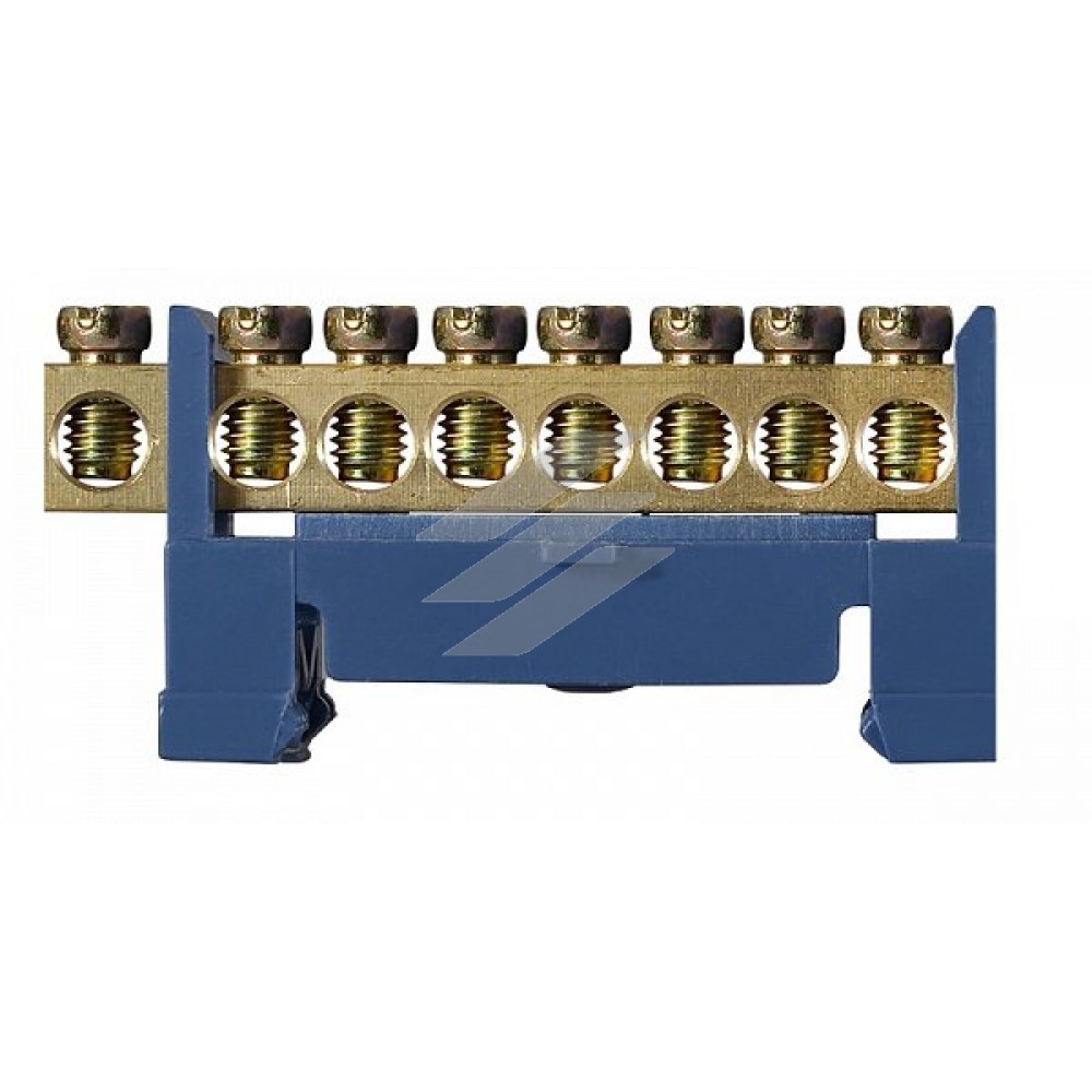 Нулева шина BC-508 6х9, 8 отворів з ізолятором на Din-рейку, Аско-Укрем